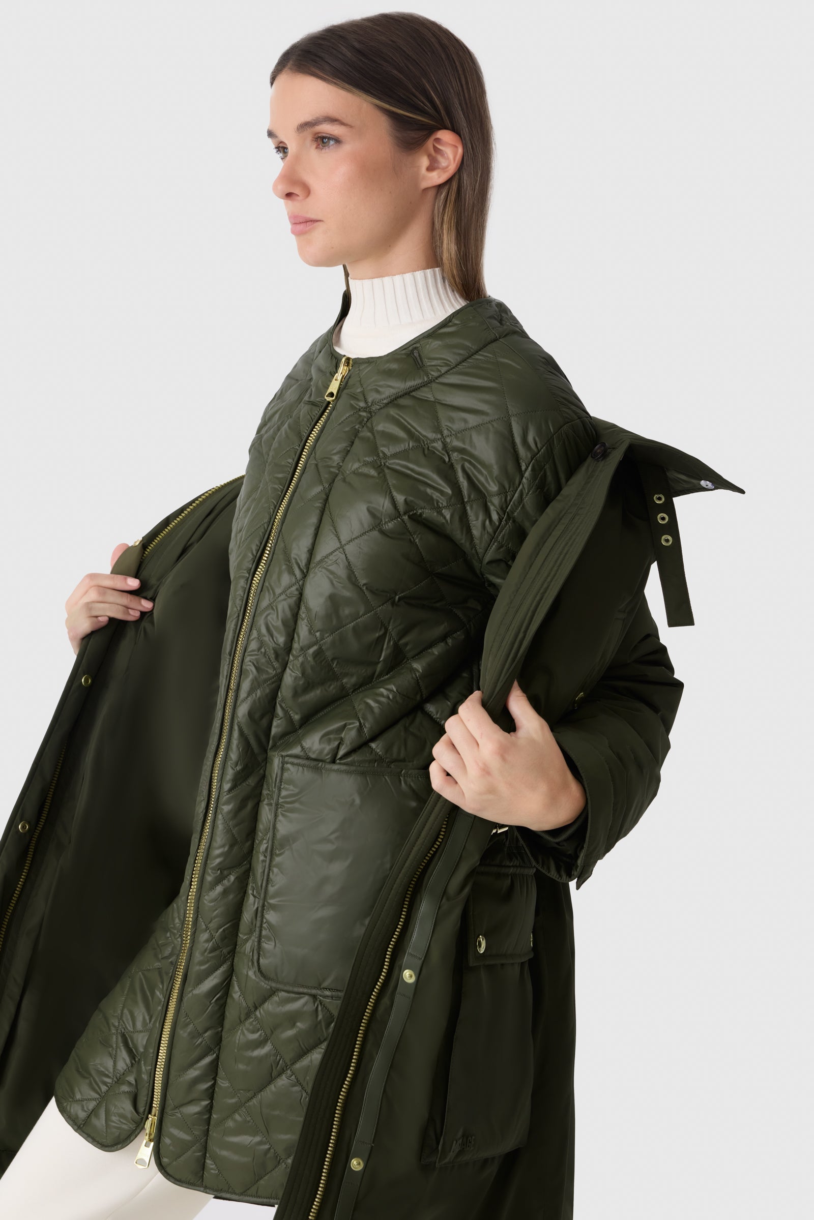 NOVA 3-in-1 Down Coat - removable Inner Layer & Shearling Collar