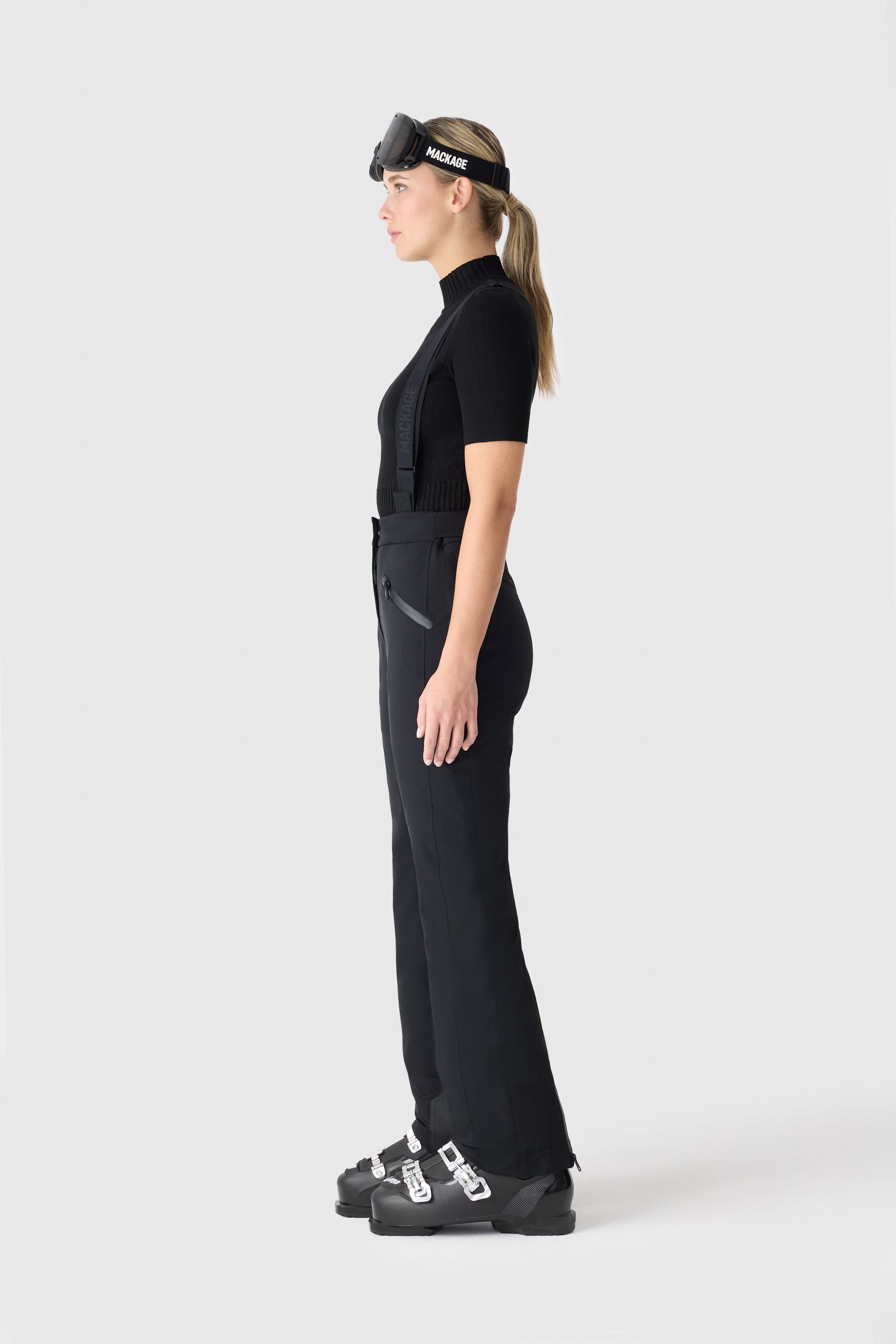 NYOMI-R Ski pant with removable suspenders for Women | Mackage Canada