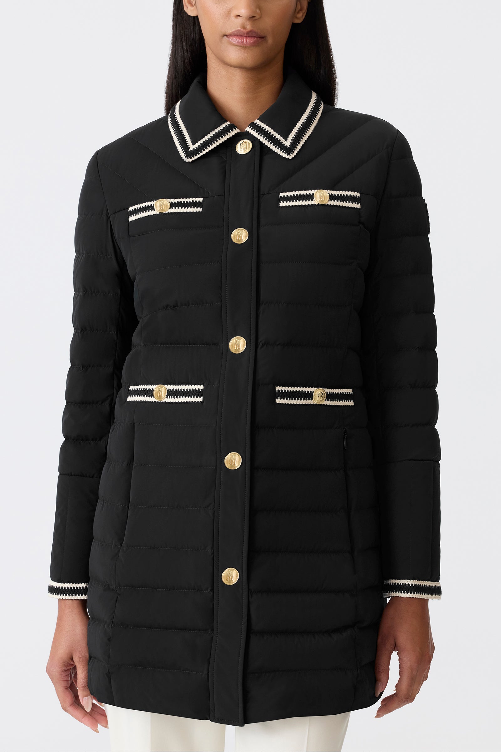 PRECIOUS Down Coat Crochet Detailing for Women | Mackage® CA