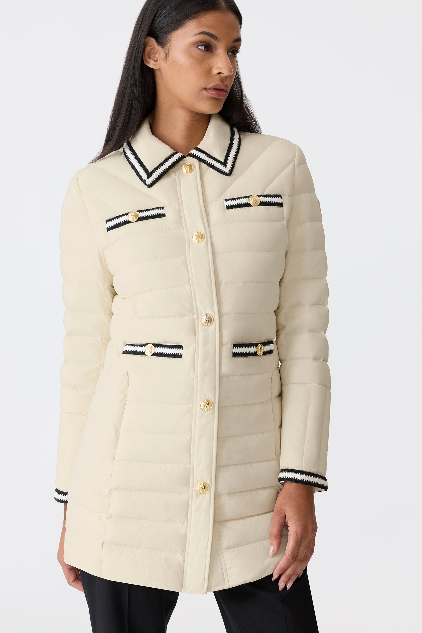 PRECIOUS Down Coat Crochet Detailing for Women | Mackage® CA