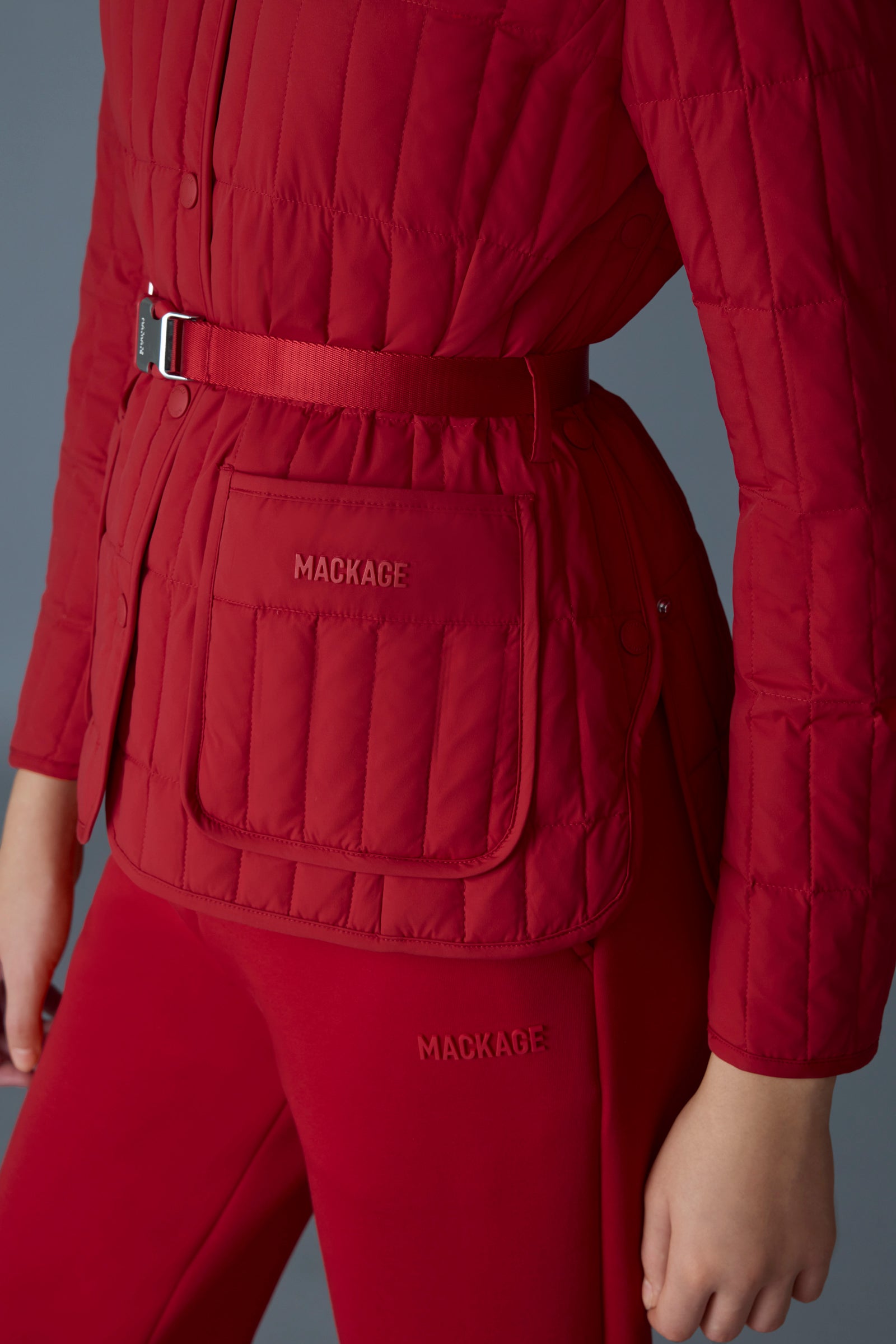 RAJA Light Down vertical quilted jacket for Women | Mackage® CA