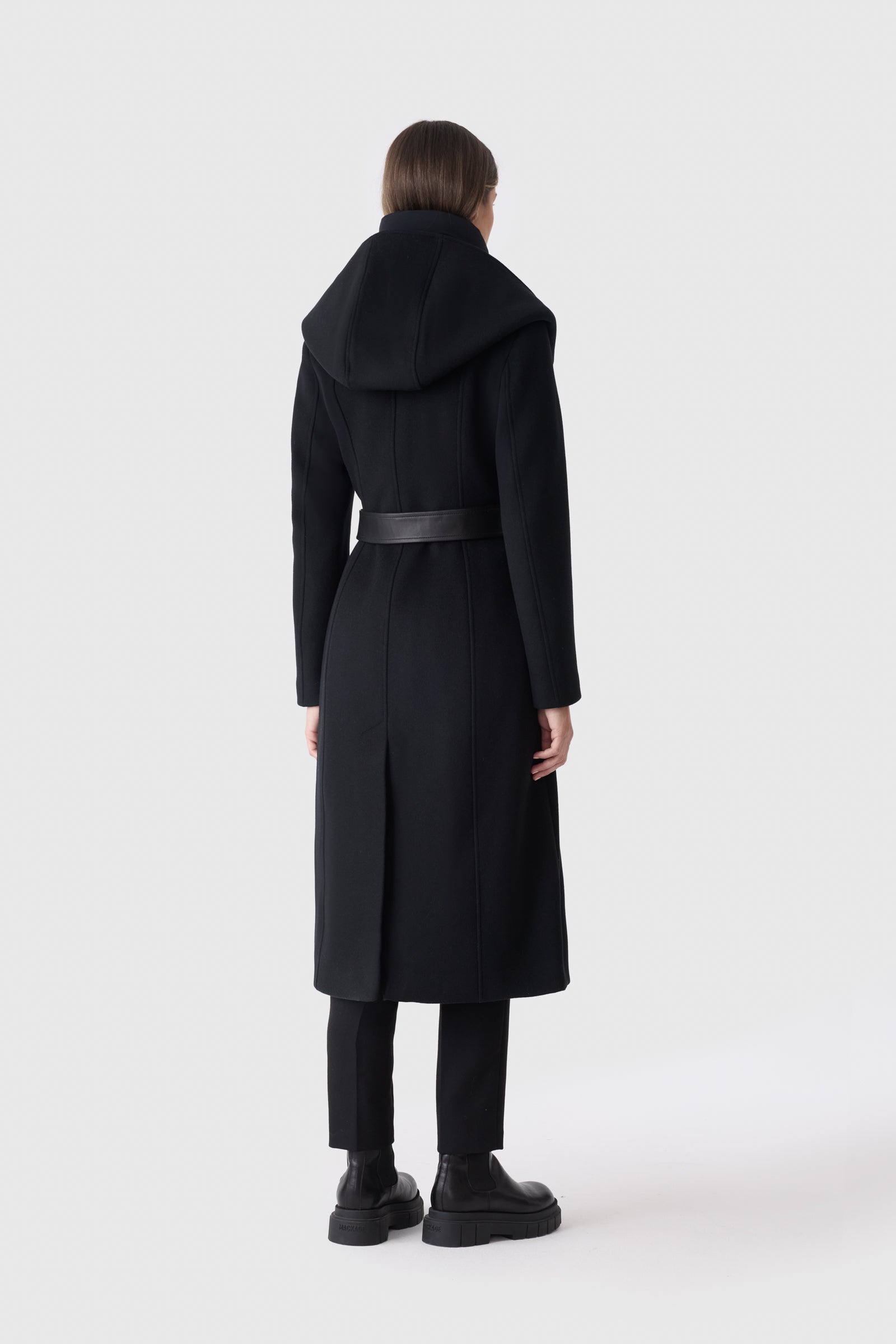 SHIA-LG 2-in-1 Double-Face Wool Coat - removable Bib for Women