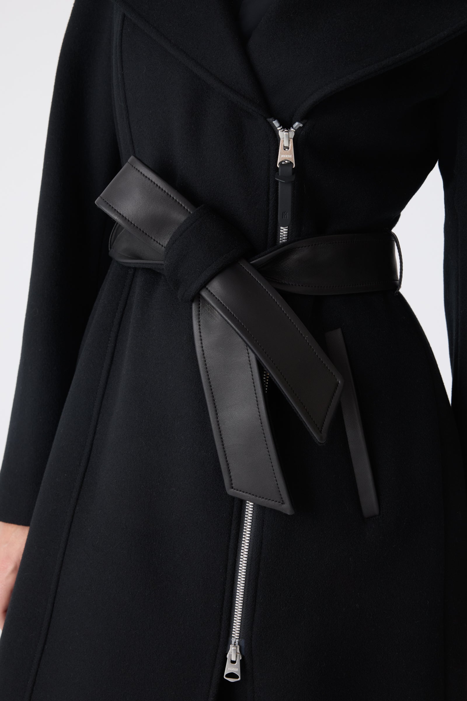 SHIA-LG 2-in-1 Double-Face Wool Coat - removable Bib for Women