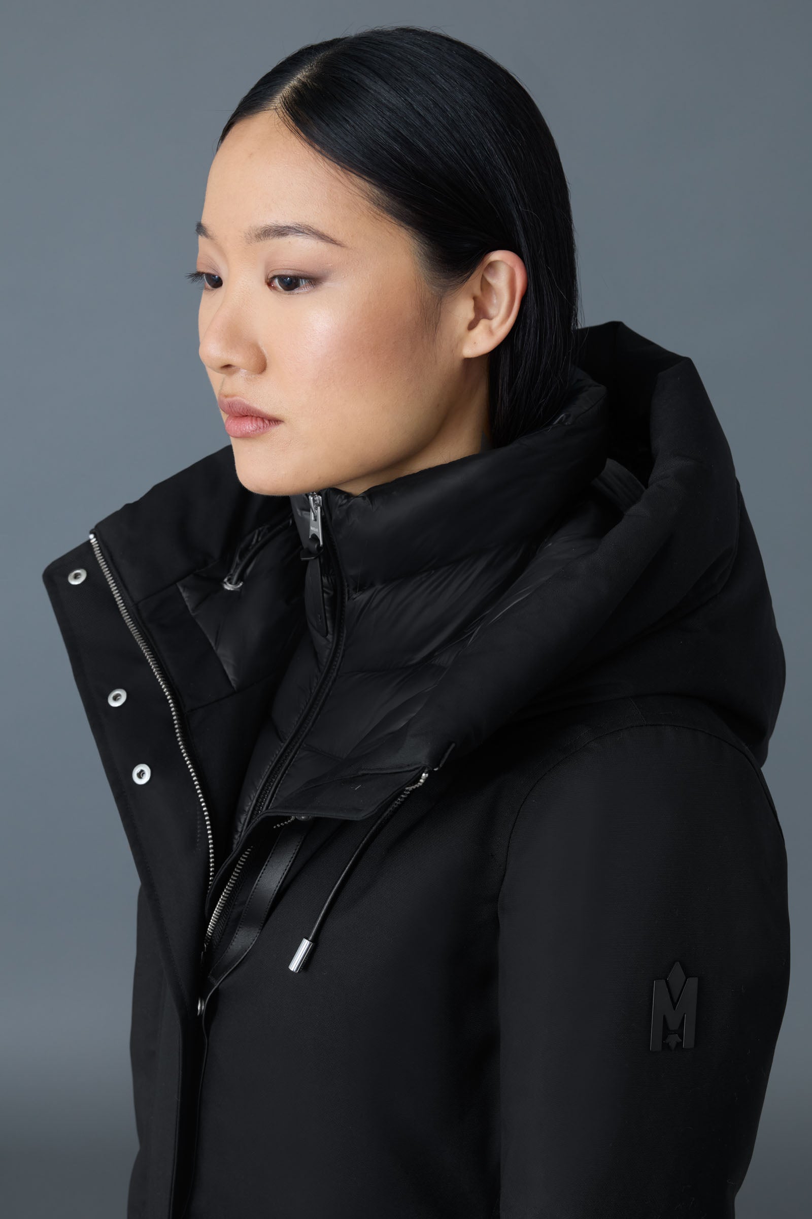 SHILOH-NF 2-in-1 fitted Down coat - removable bib for Women