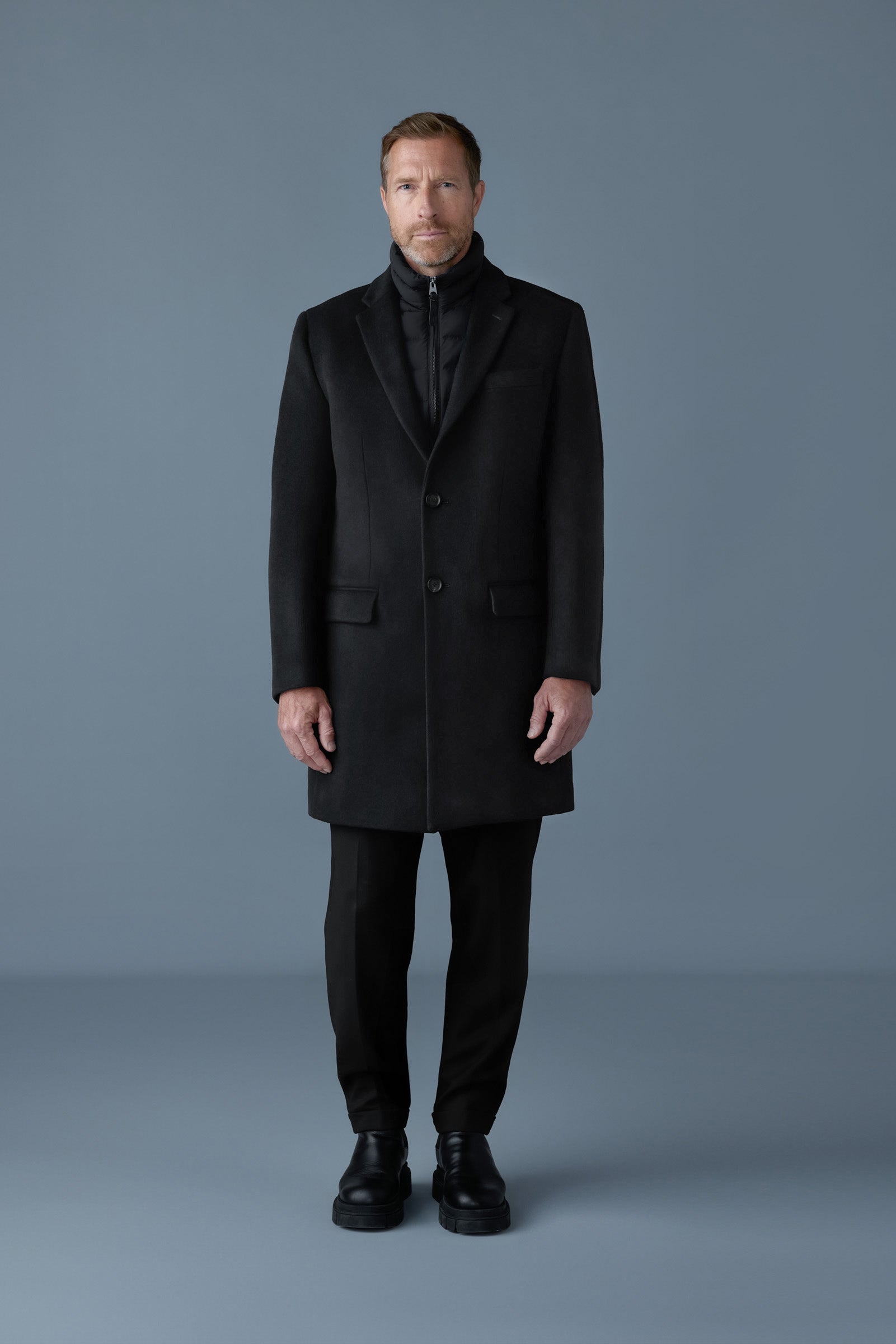 Skai-SLB, 3-in-1 wool coat with removable down liner | Mackage® Canada