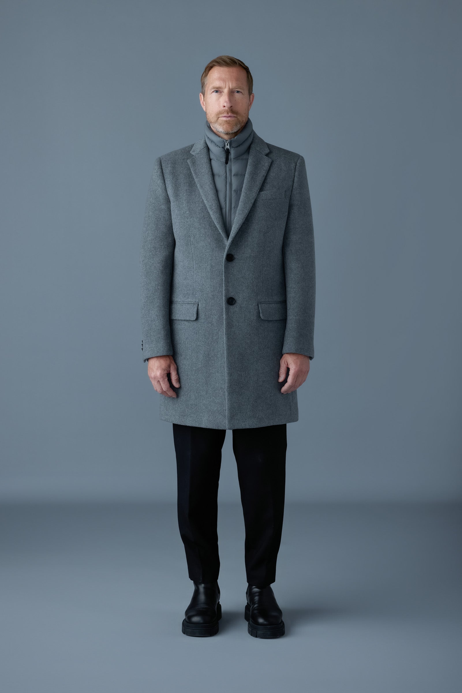SKAI-SLB 3-in-1 wool coat - removable Down liner for Men | Mackage® CA