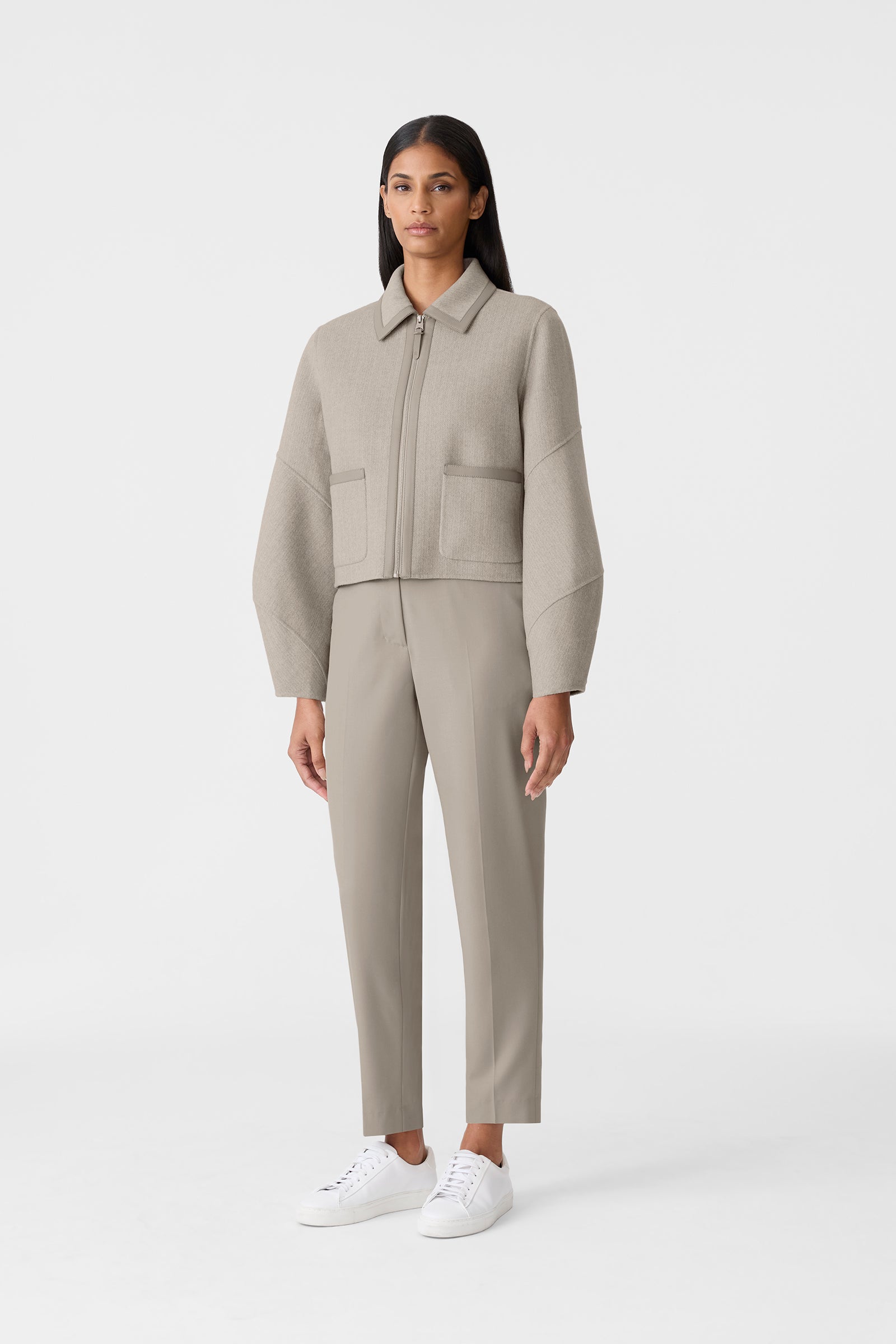 SOLANA-HB Herringbone Wool jacket for Women | Mackage® CA