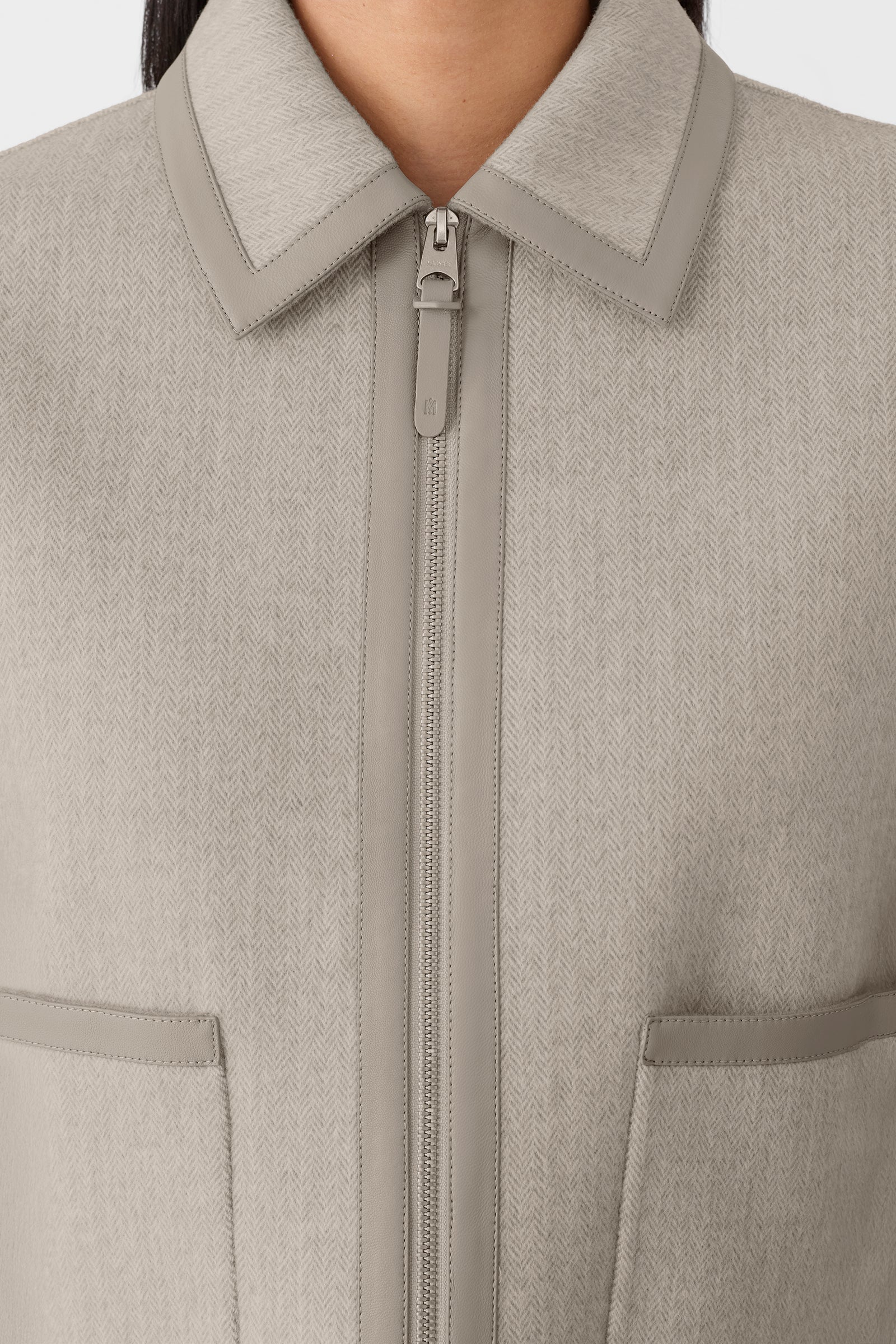SOLANA-HB Herringbone Wool jacket for Women | Mackage® CA