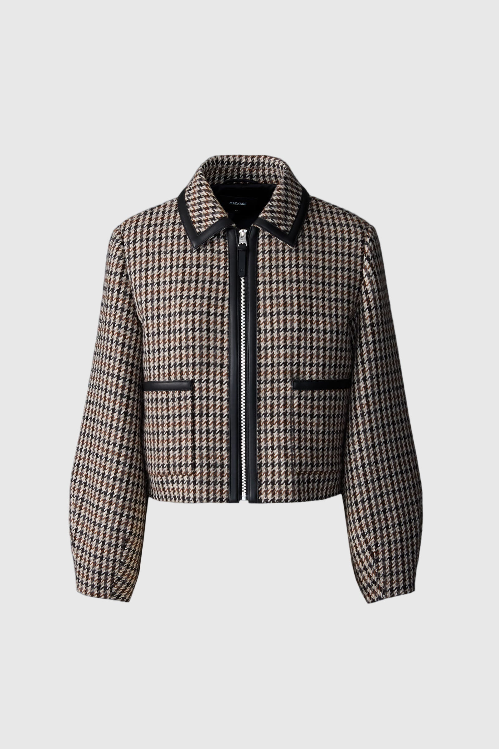 SOLANA-HT Houndstooth Woo Short Jacket for Women | Mackage Canada