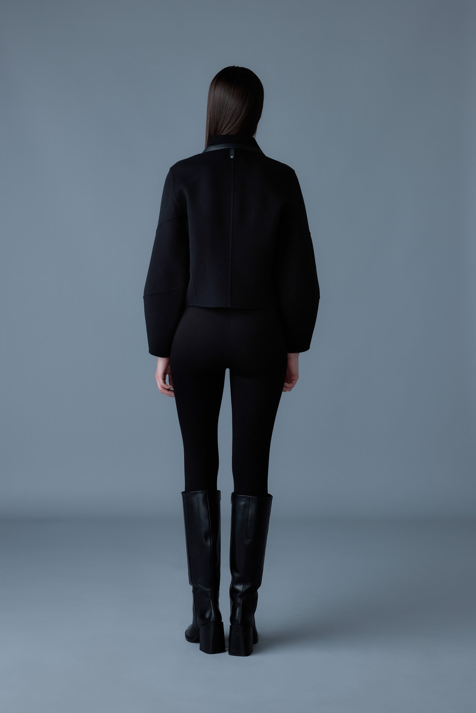 SOLANA double-face wool balloon sleeved short jacket for Women