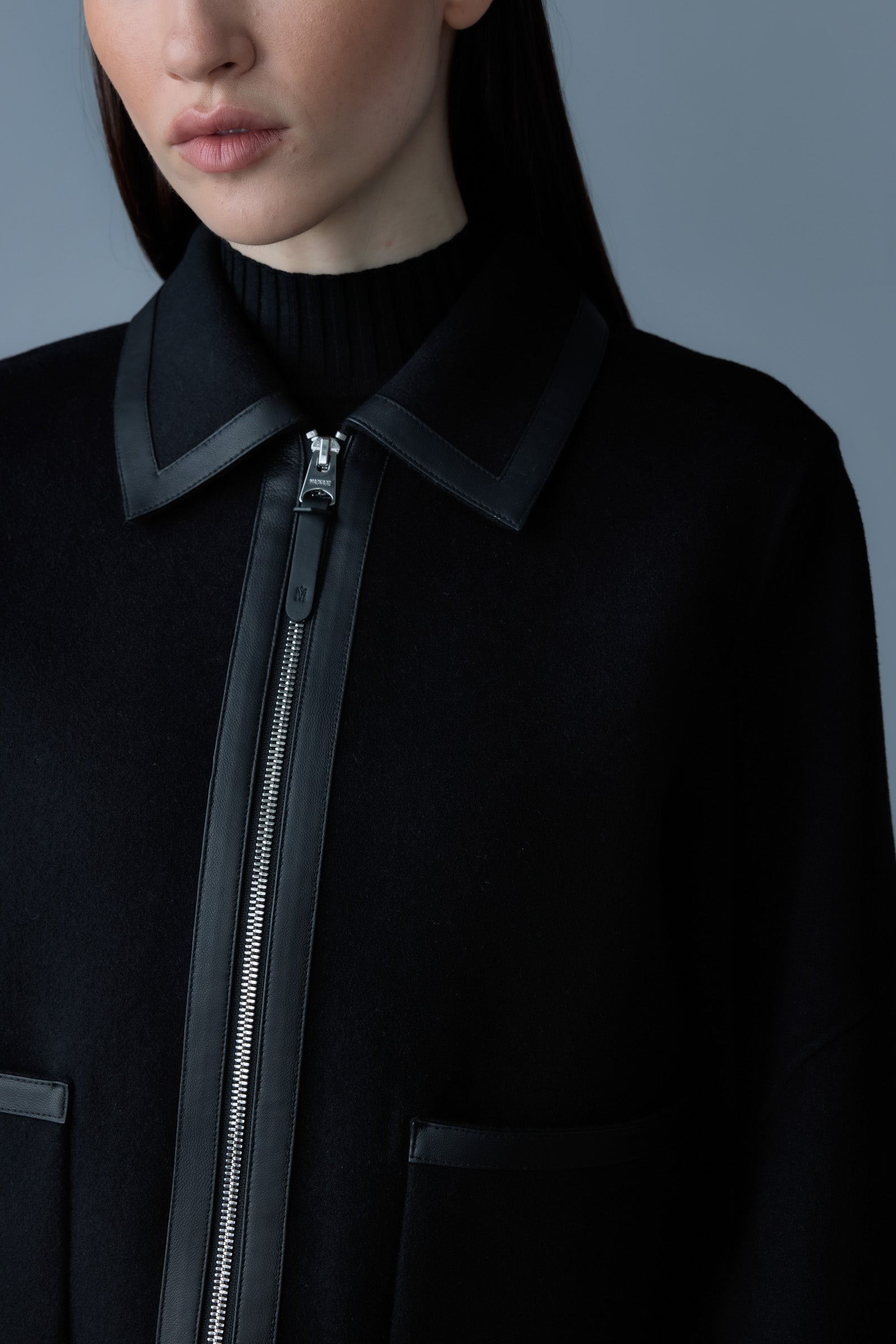 SOLANA double-face wool balloon sleeved short jacket for Women