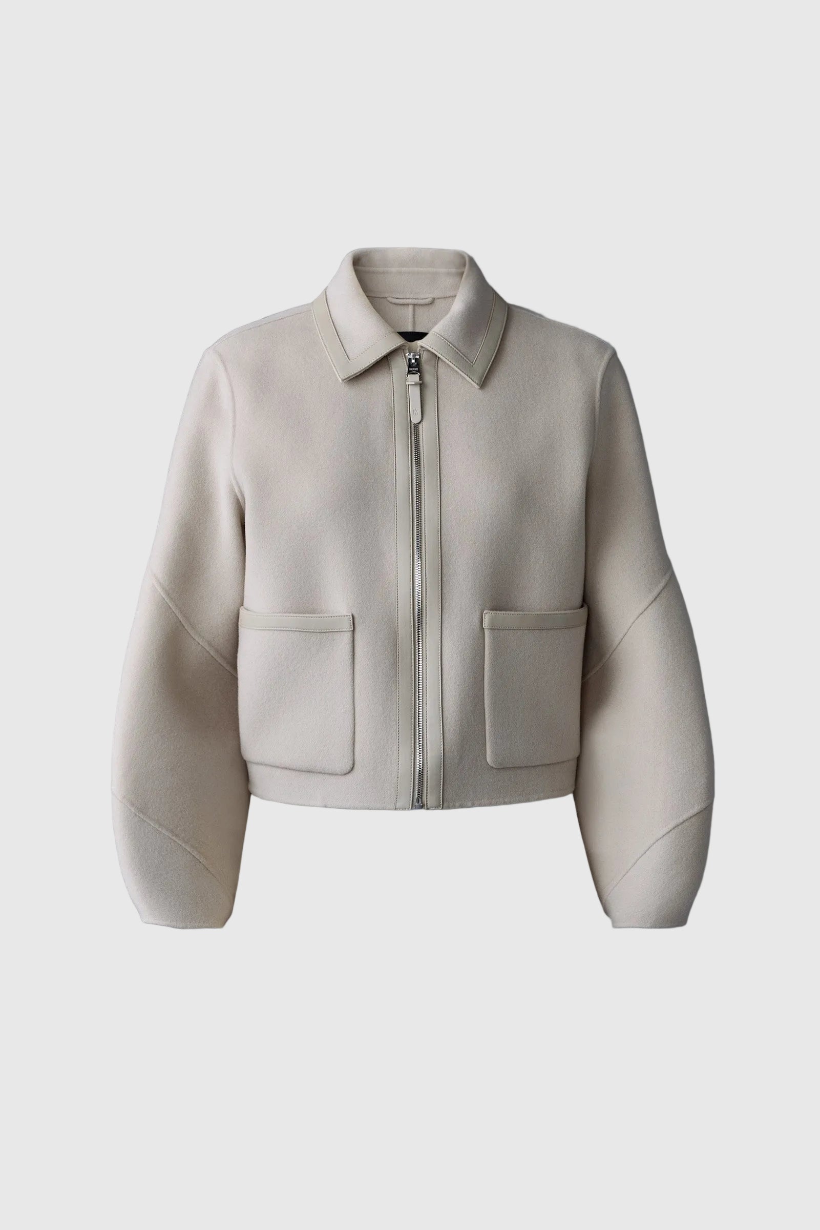 SOLANA double-face wool balloon sleeved short jacket for Women