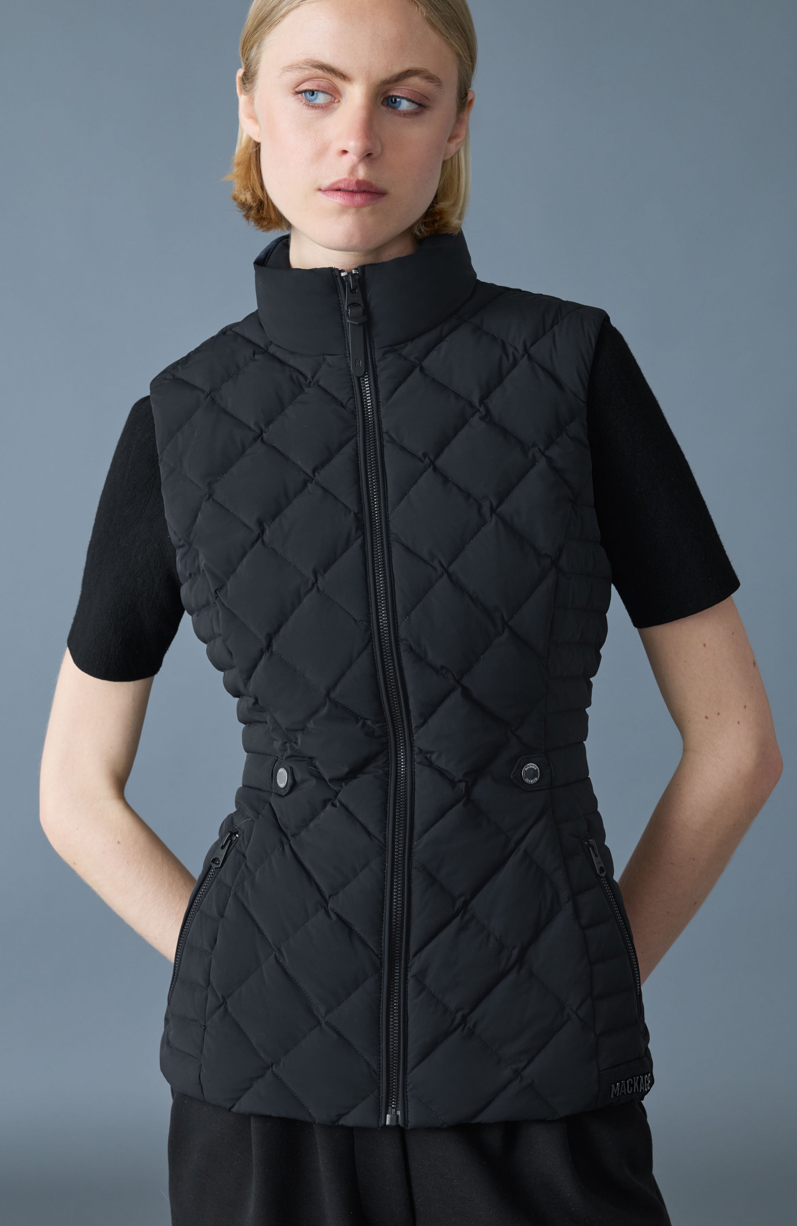 STEFANIA Diamond Quilted Down Vest for Women | Mackage® CA