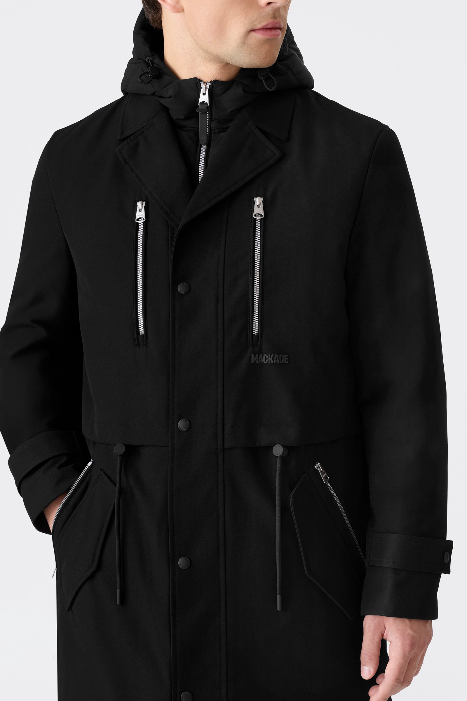 STERLING 2-in-1 Long Trench Coat for Men | Mackage® CA