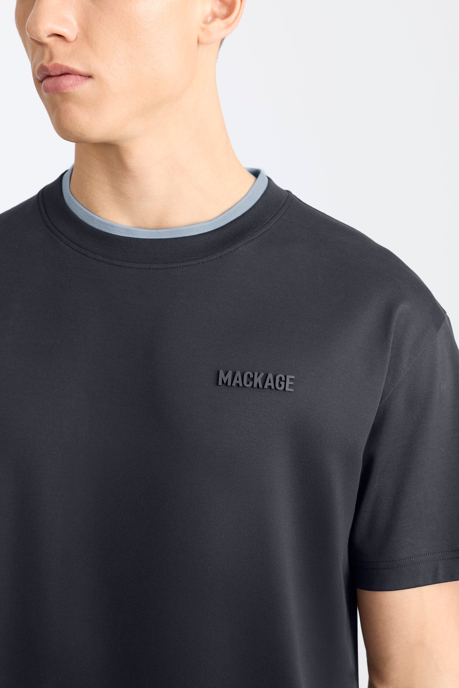 TEE-MNV Double Crewneck Collar T-Shirt for Men | Mackage® CA
