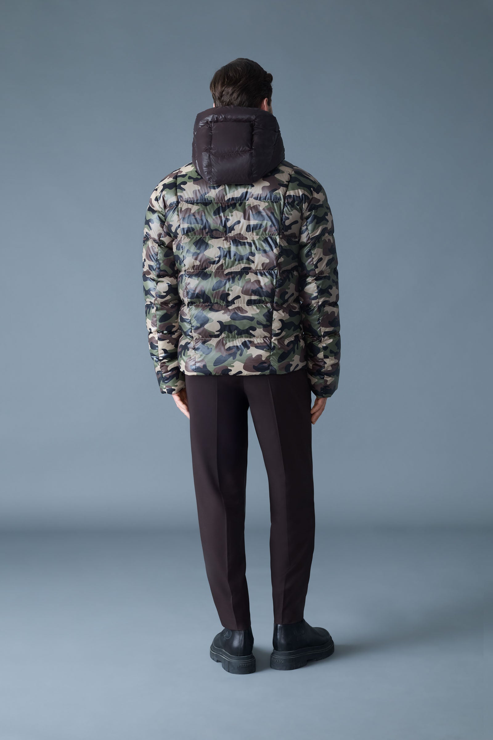 VICTOR-CAMO Light Down Hooded Camo Jacket for Men | Mackage® CA