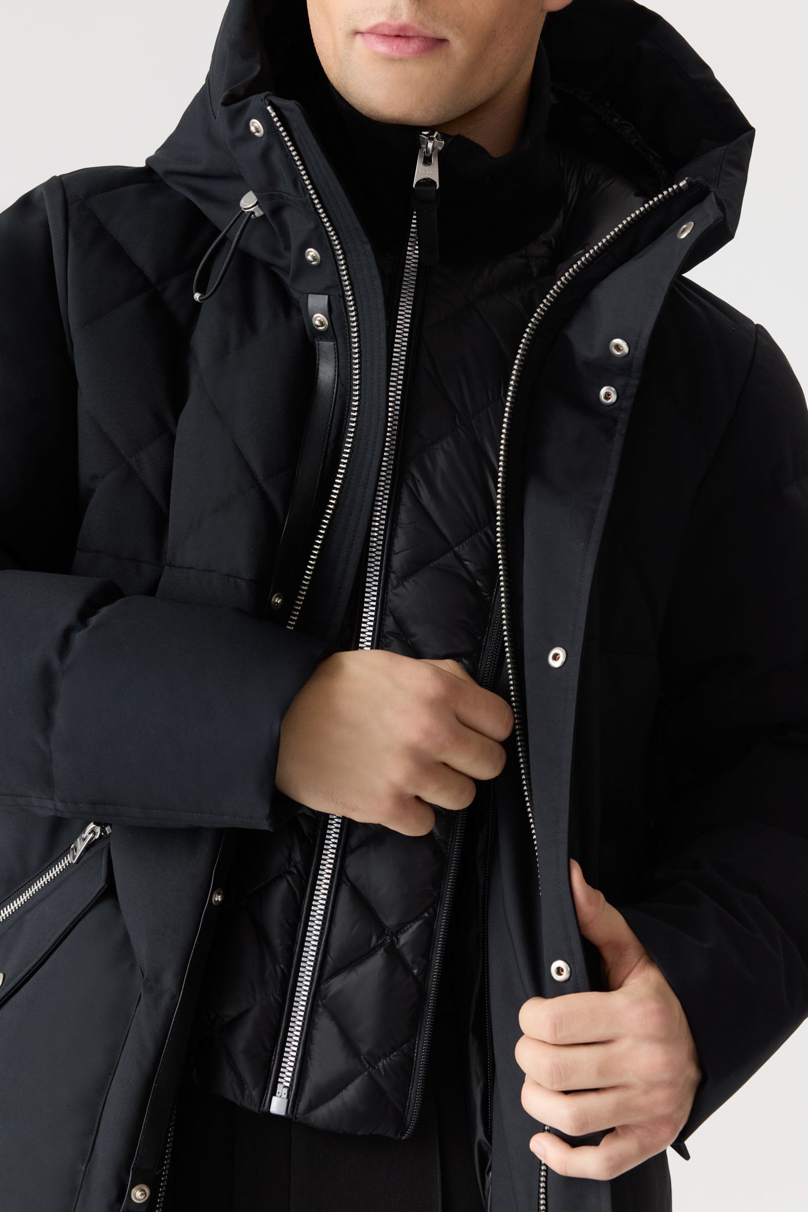 WERNER-Z Quilted Down Parka With Removable Bib for Men | Mackage