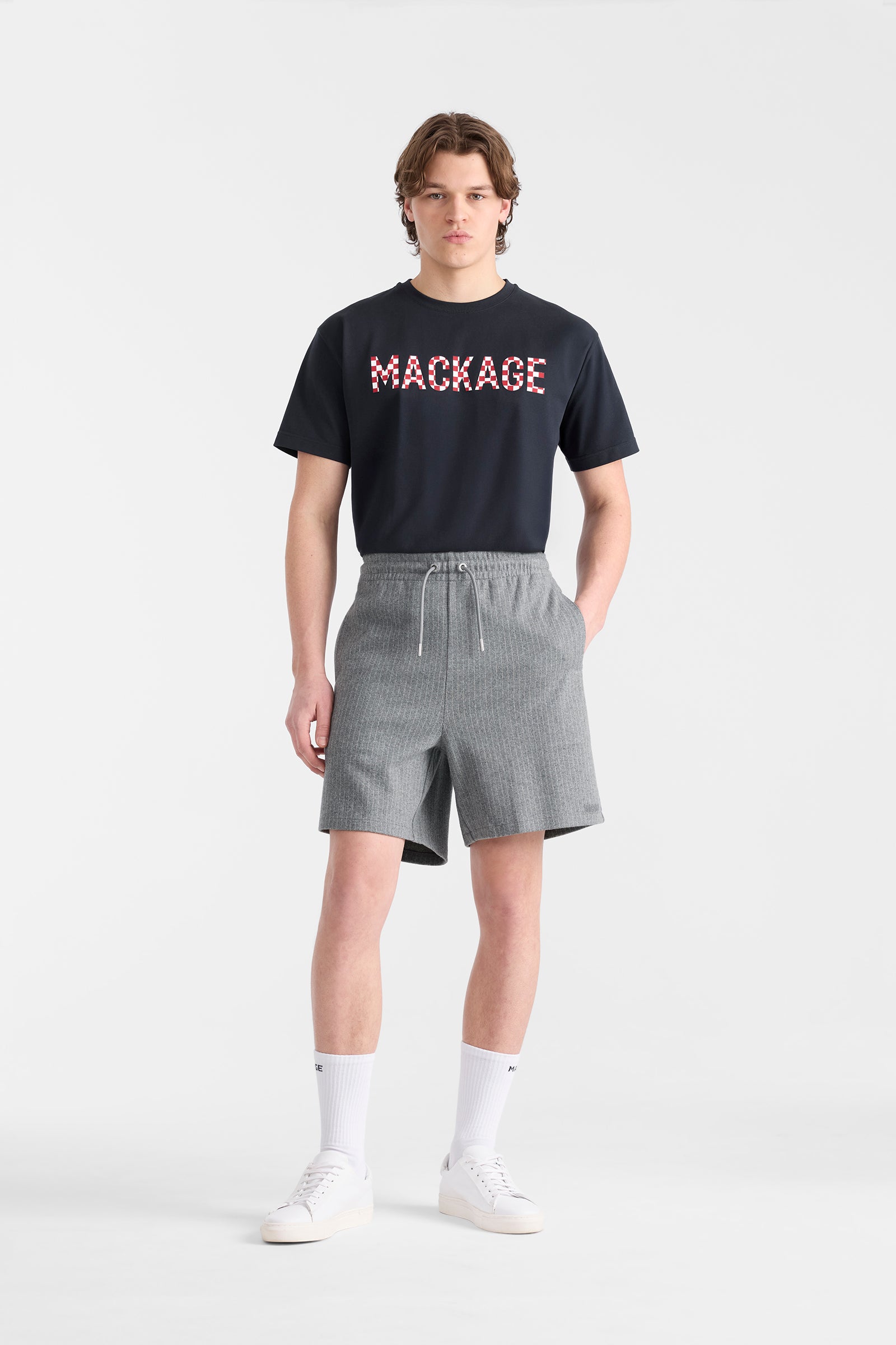 ZANDER-K Striped Drawcord Shorts for Men | Mackage® CA