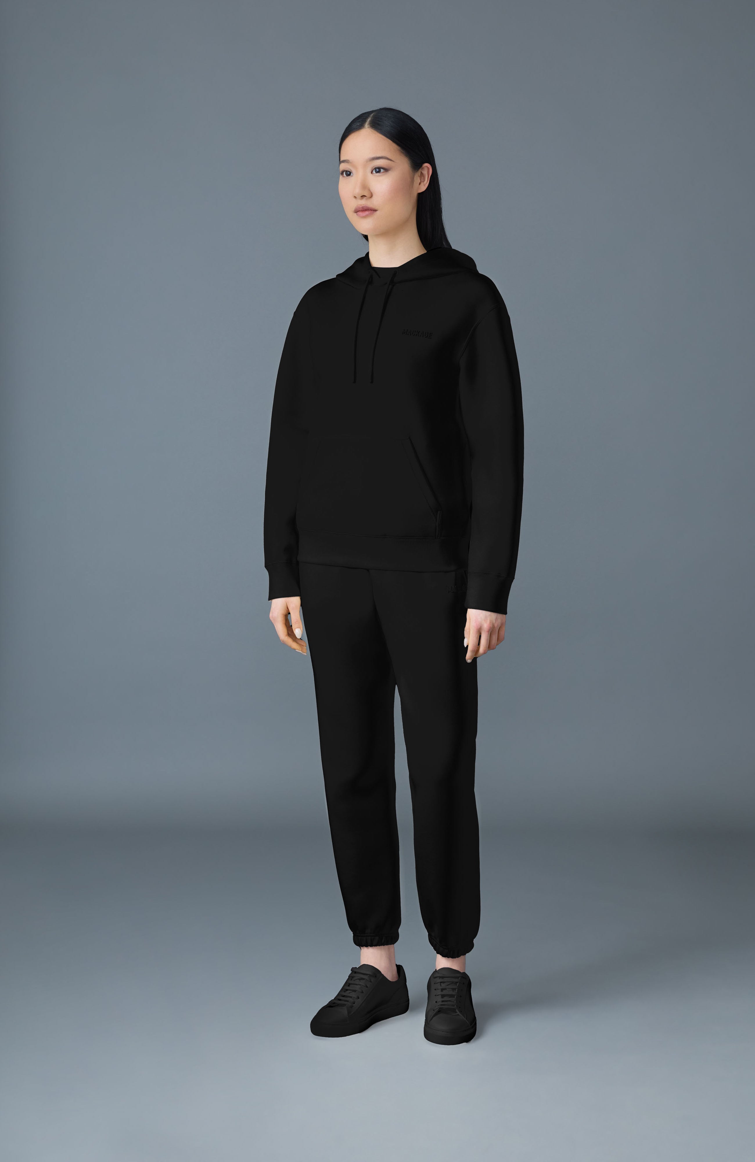 ZOSIA Double-Face Jersey Logo Hoodie for Women | Mackage® CA