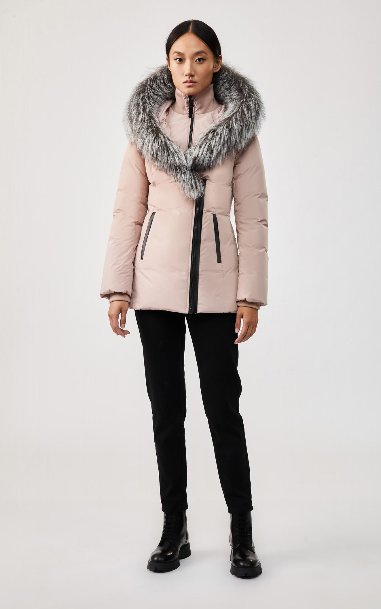 Fur Collar Mackage Adali Petal Adali-X, Down Coat With Silver Fox