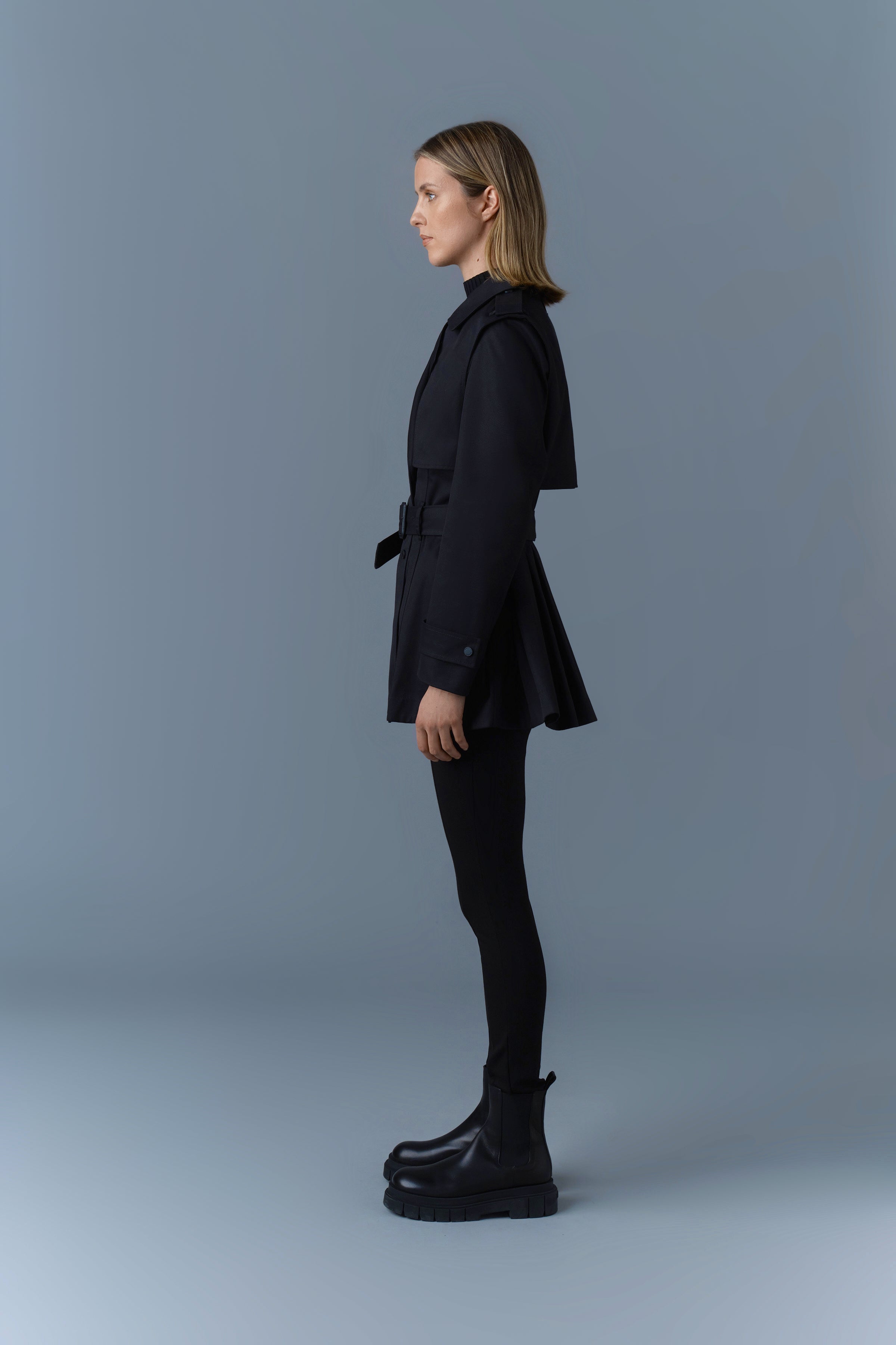 Adva, Mid-Length buckled belt trench | Mackage® Canada