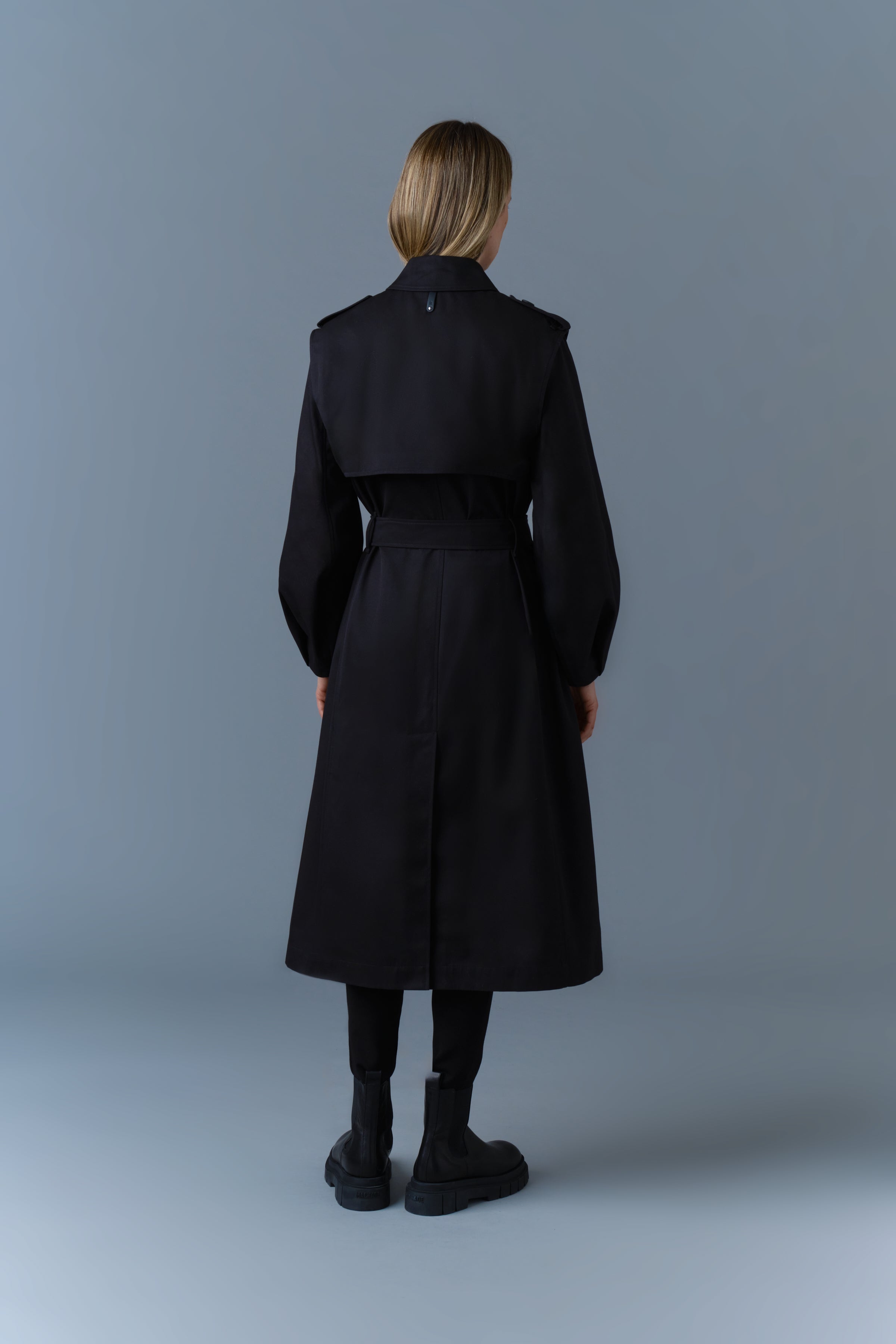 Alia, Long balloon sleeve trench | Mackage® Canada