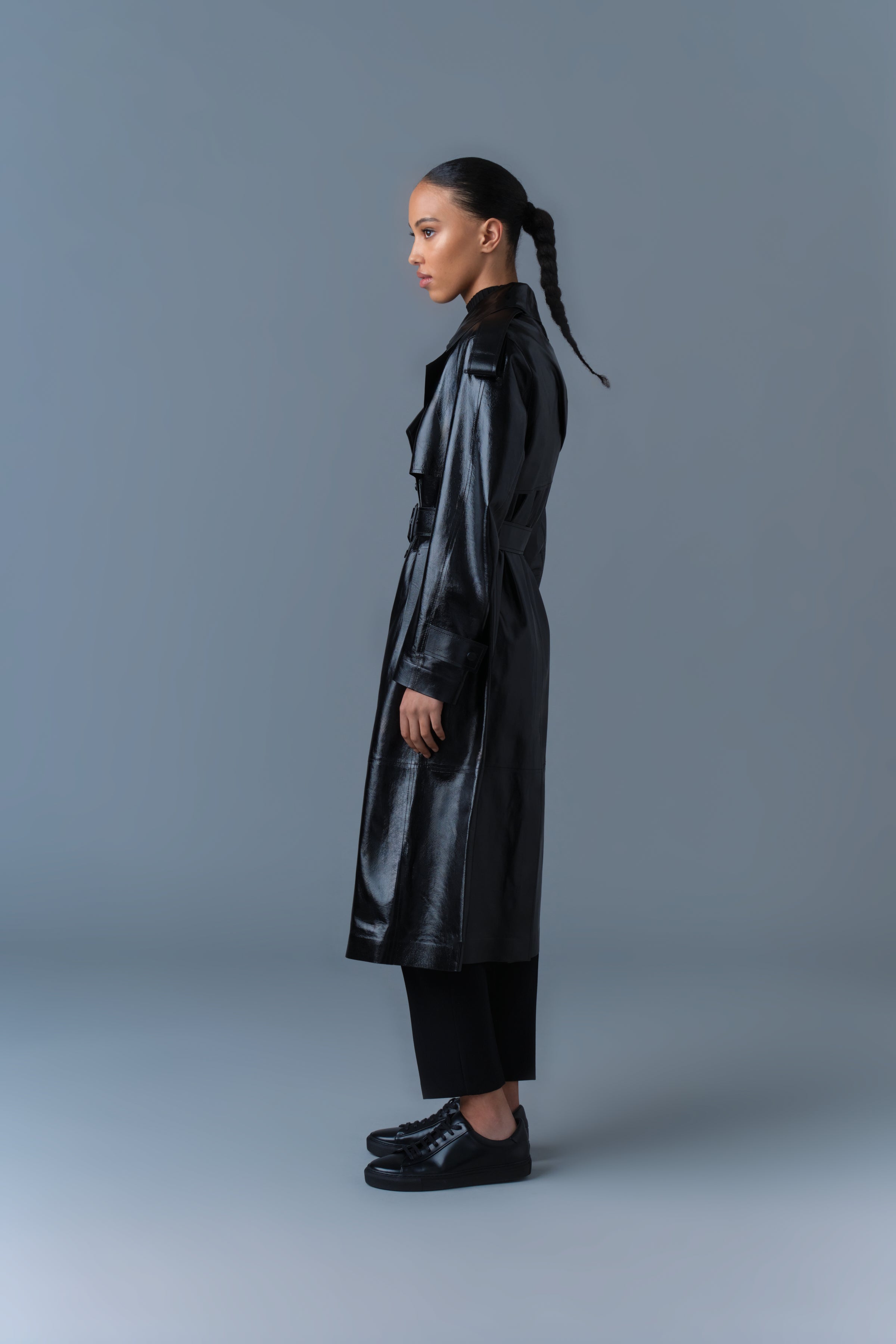 CARMELA Leather trench with belt | Mackage® CA