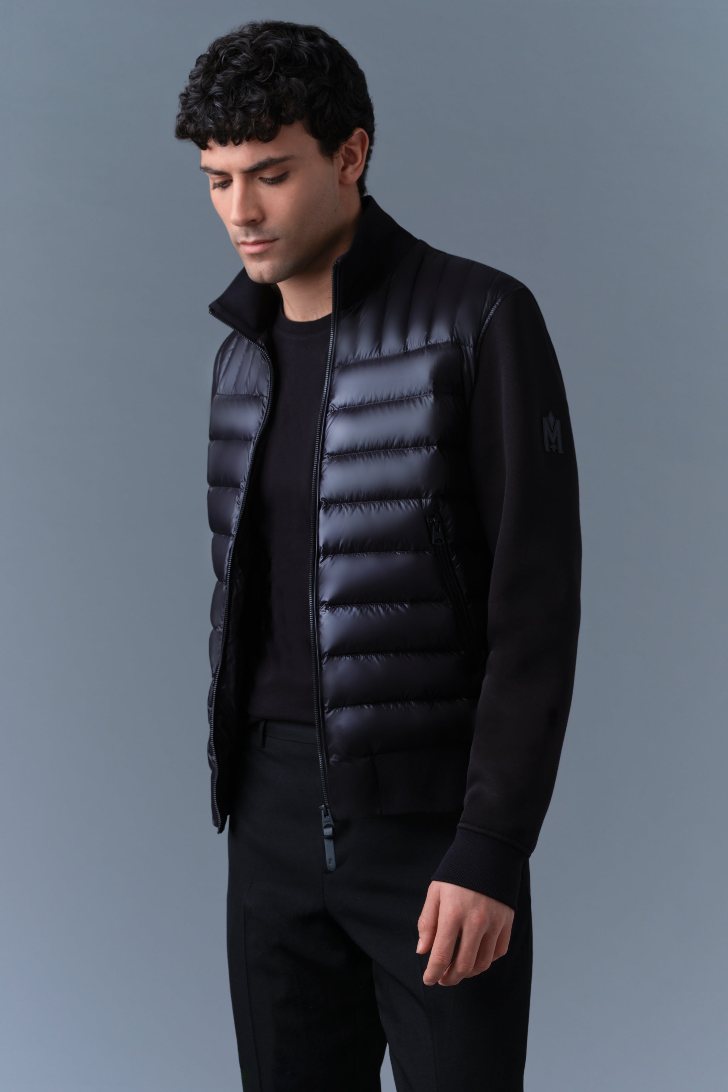 COLLIN-R Nano Down mixed media bomber jacket | Mackage® CA