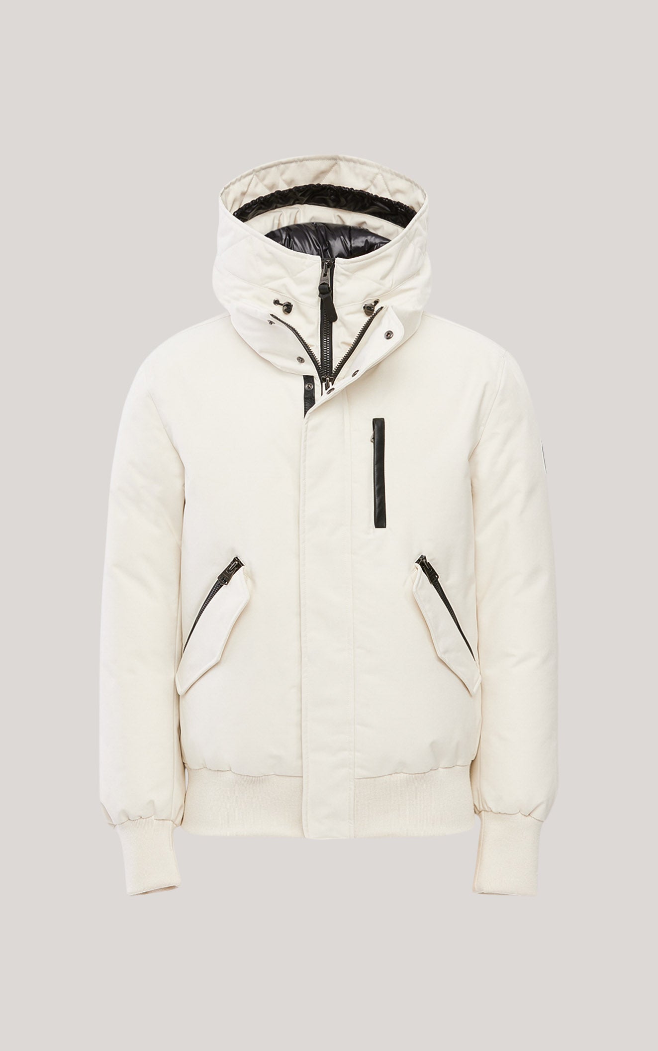 m*様 DEFORM DOCKING NYLON JACKET Ivory デヴォア DEVOA Nylon coat Shrink cotton / nylon （WHITE GRAY