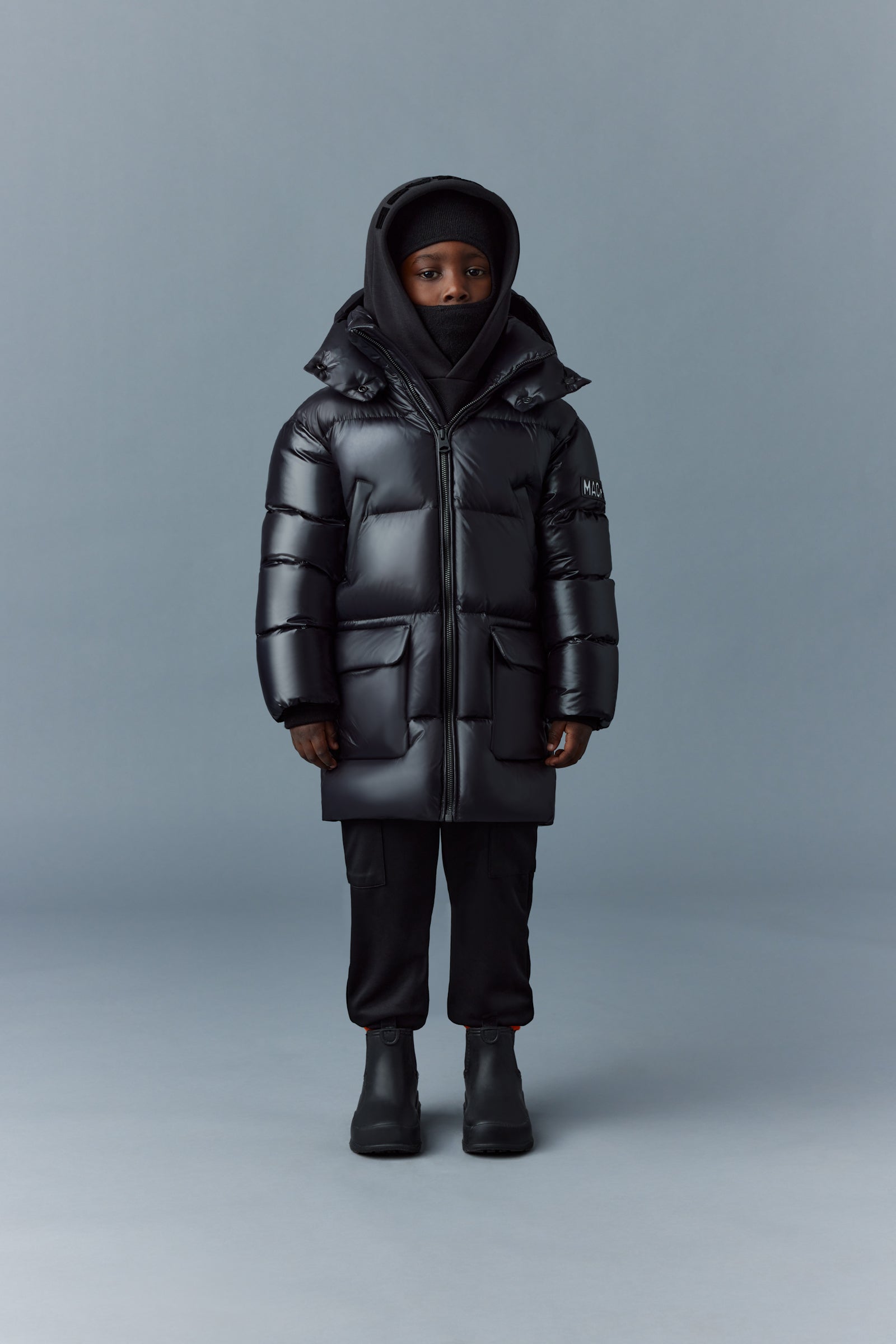 KENNIE-LUS Lustrous light Down parka with hood for Kids (8-14