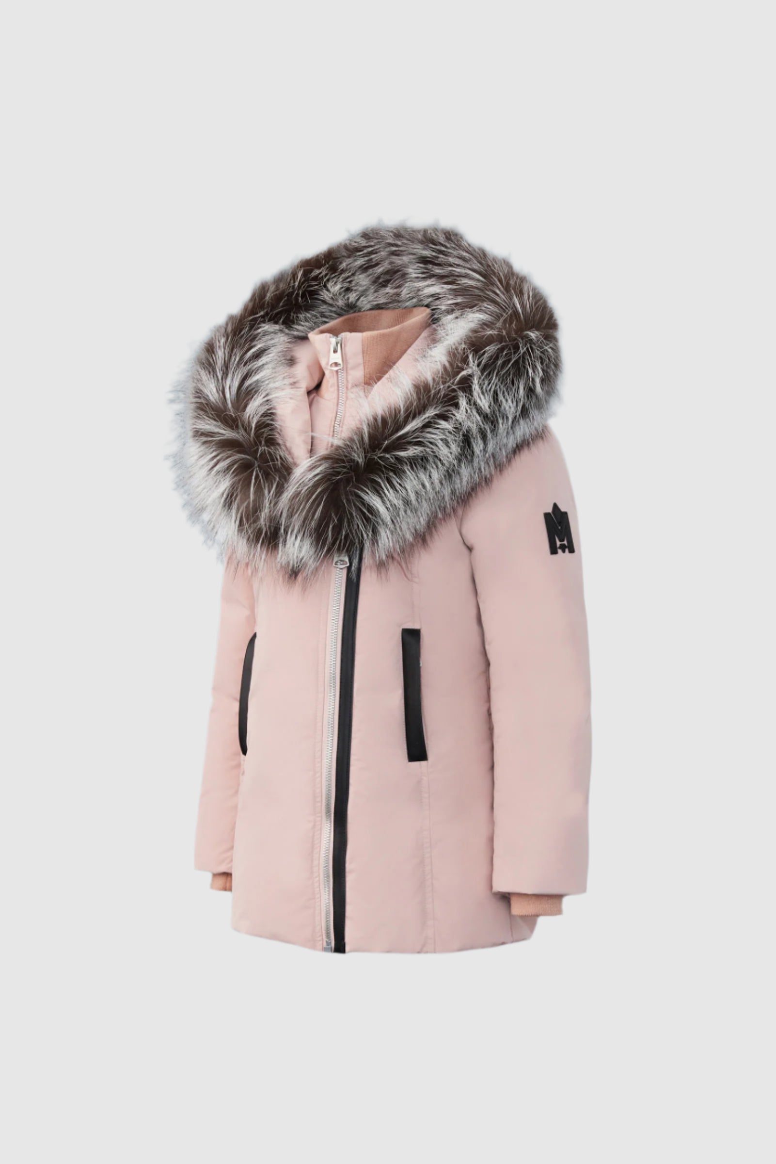 Leelee, Down coat with removable silver fox Signature Mackage