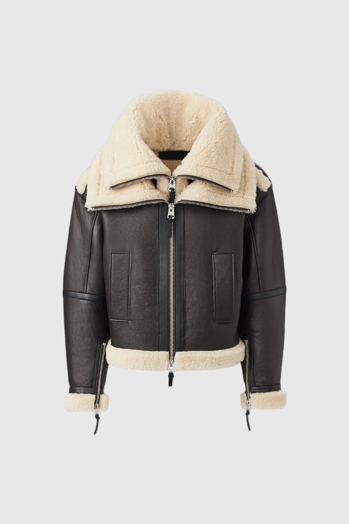 LOTTE Sheepskin jacket with double collar for Men | Mackage® CA