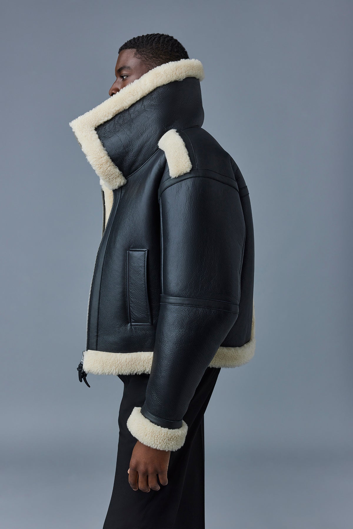 LOTTE Sheepskin jacket with double collar for Men | Mackage® CA LOTTE Sheepskin jacket with double collar for Men | Mackage® CA
