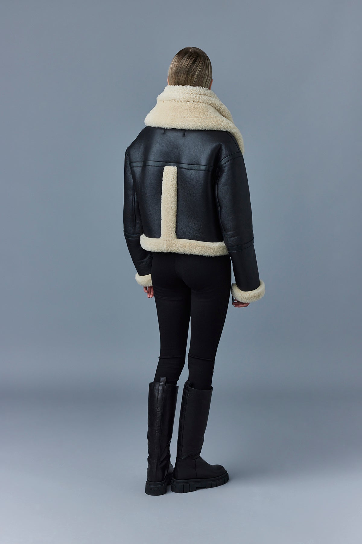ジャケット・アウター darkwear 2way lamb skin Napoleon jacket PENELOPA Sheepskin jacket with double collar for Women | Mackage® CA