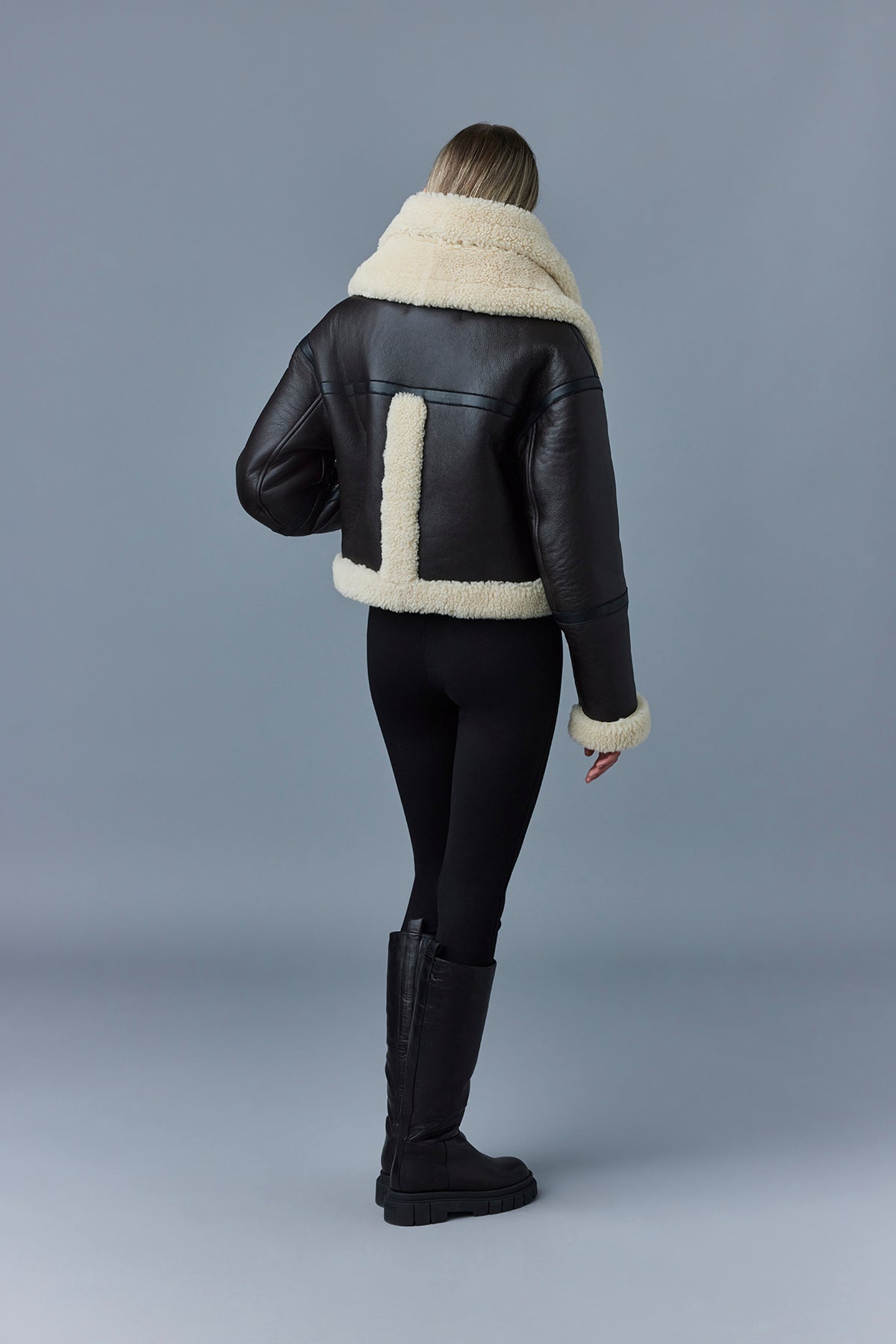 PENELOPA Sheepskin jacket with double collar for Women | Mackage® CA
