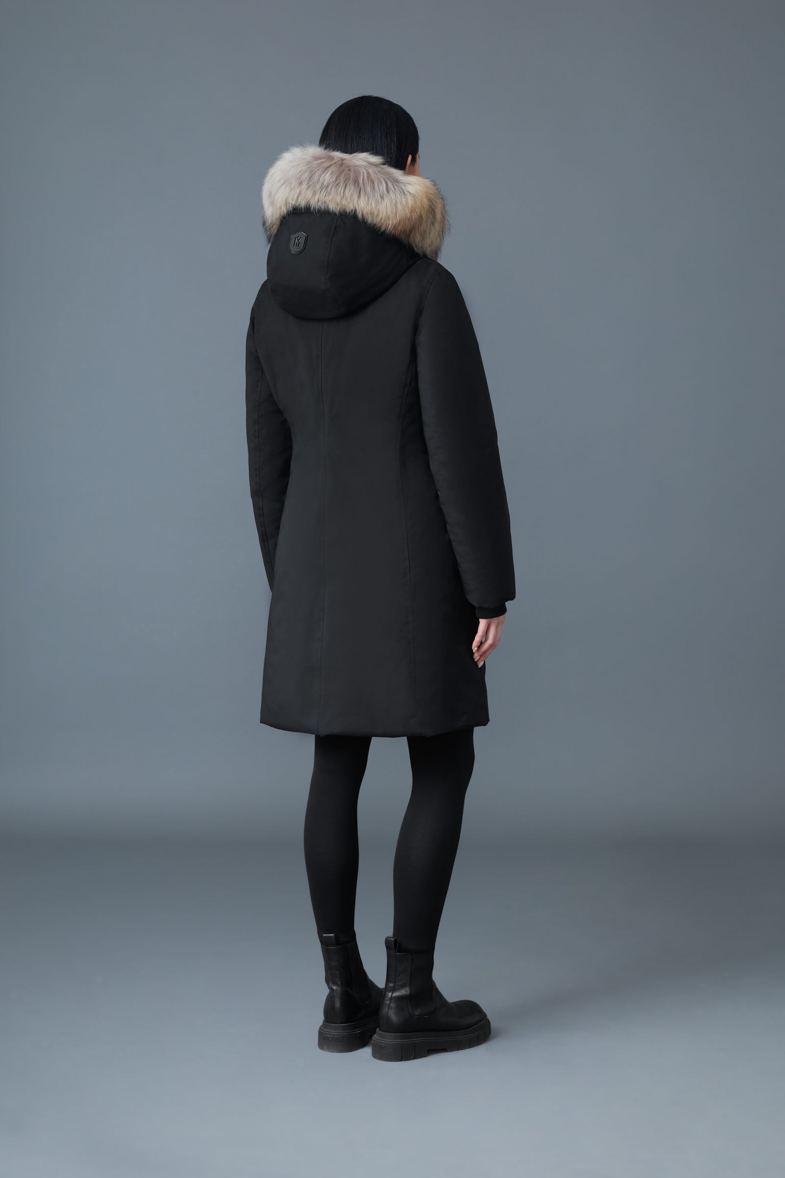 Shiloh-F, 2-in-1 fitted down coat with removable bib and