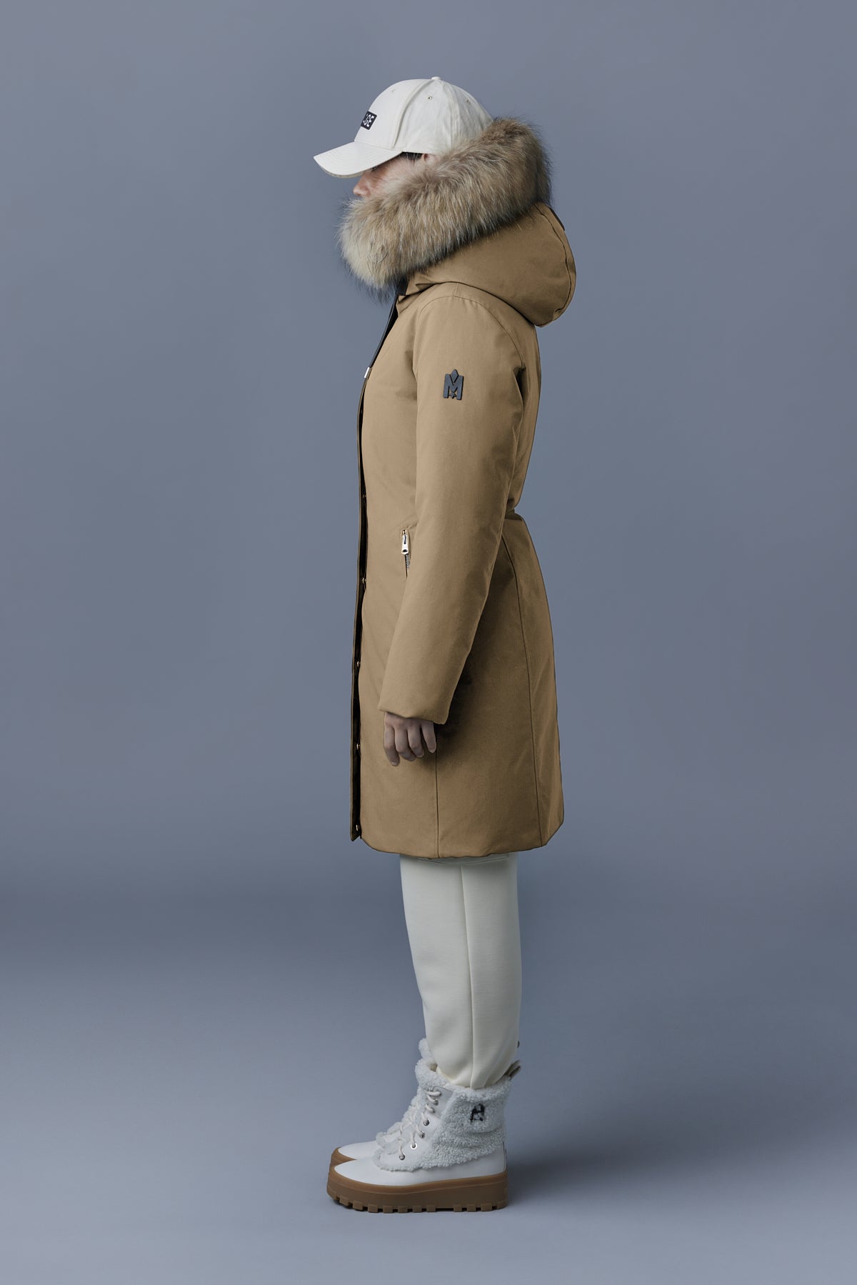 Shiloh-F, 2-in-1 fitted down coat with removable bib and